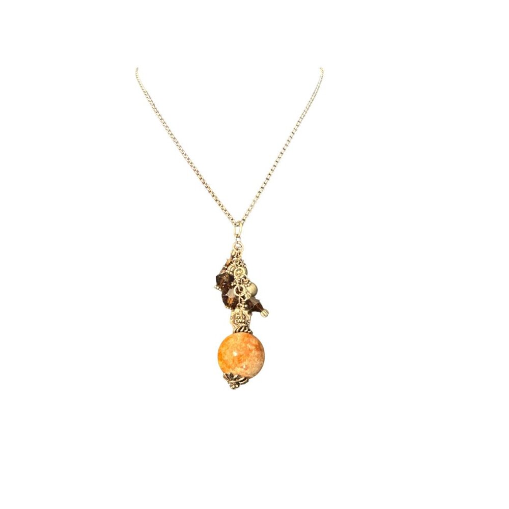 💖Handcrafted Bohemian Pendant Necklace With Chain & Beaded Charms